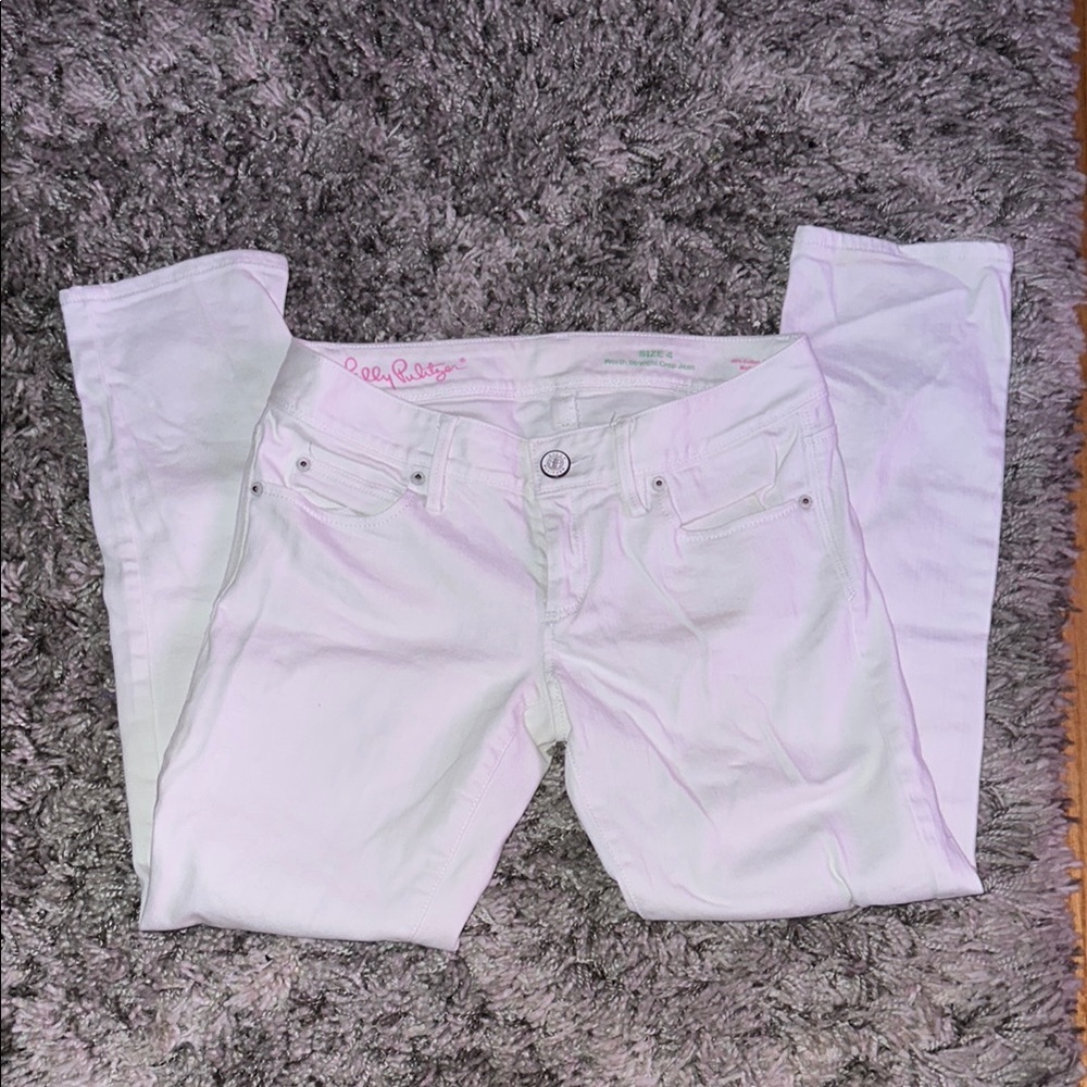 Lilly Pulitzer White Straight Leg Denim